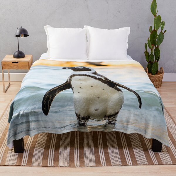 Item preview,   Tapestries,Tapestry,throw blankets,comforters,duvet covers ,shower curtains, Penguins print,Penguin poster,Penguin  wall art,Penguin  art, ocean,bird species, sea, blue, fish designed and sold by eyesight4vision.