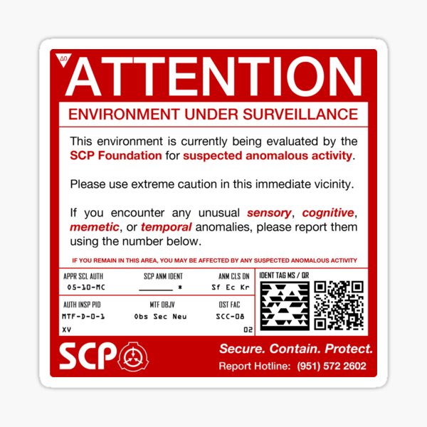 Artikel-Vorschau von  einschließlich des SCP Foundation-Logos, designt und verkauft von Raildur.