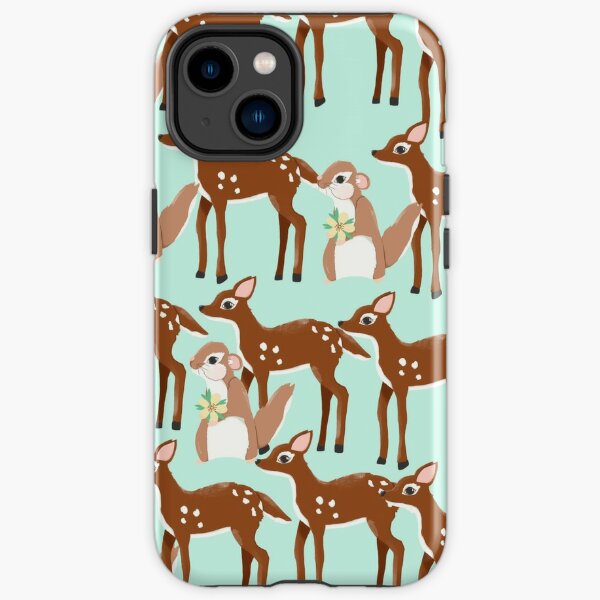 Sweet Deer and Chipmunk Print iPhone Tough Case