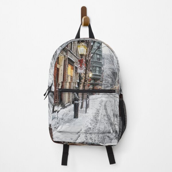 Item preview, Snow covered Beacon Hill Boston at Christmastime in Winter designed and sold by Stephen Orsillo.