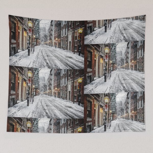 Item preview, Snow covered Beacon Hill Boston at Christmastime in Winter designed and sold by Stephen Orsillo.