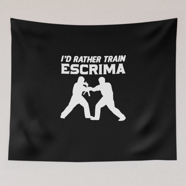 Item preview, I'd Rather Train Escrima Filipino Martial Arts Arnis Kali designed and sold by Nessshirts.