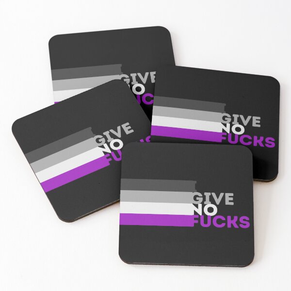 Item preview, I Give No Fucks. Asexual Pride designed and sold by Subtle Pride Shop.
