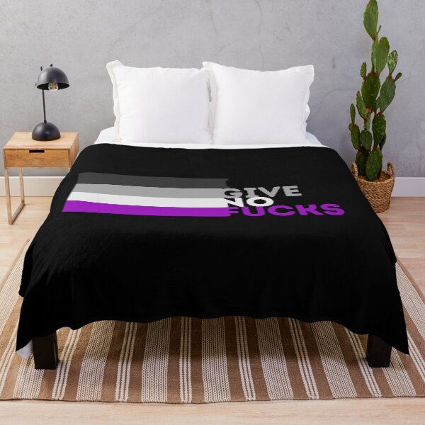 Item preview, I Give No Fucks. Asexual Pride designed and sold by Subtle Pride Shop.