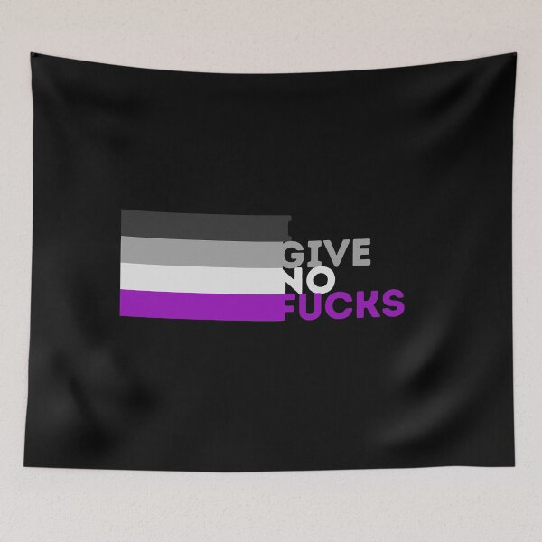 Item preview, I Give No Fucks. Asexual Pride designed and sold by Subtle Pride Shop.
