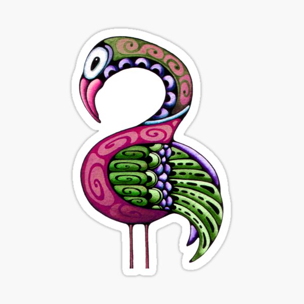 Pink Swan Sticker