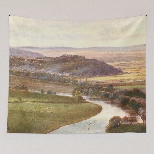 Item preview, Vintage Illustration of the view of Stirling from Abbey Craig designed and sold by yourscotland.