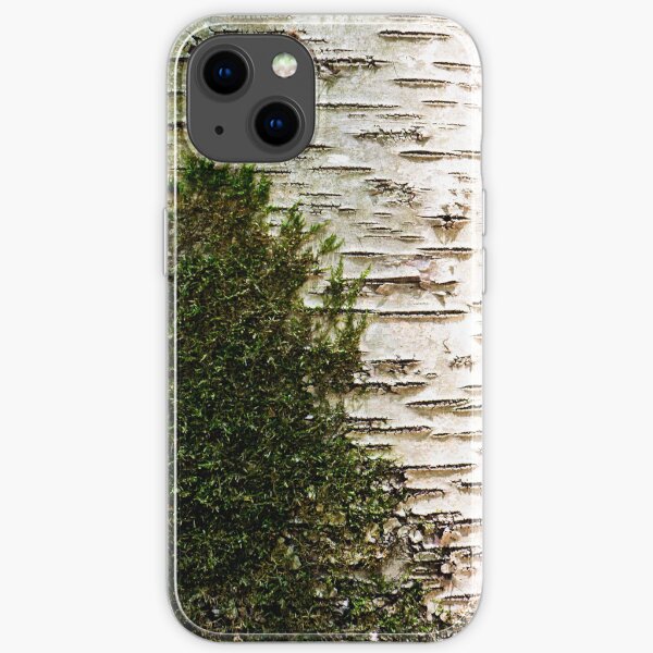 Birch Bark with Moss iPhone Soft Case