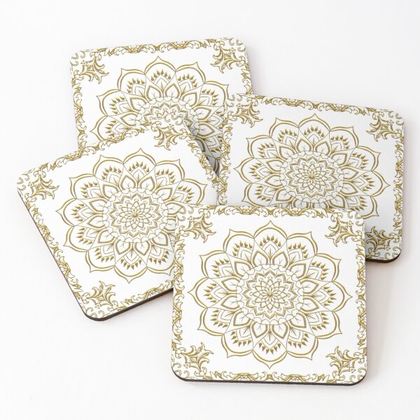 Item preview, Gold and white mandala designed and sold by DesignerCate.