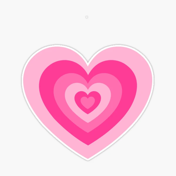 Hot Pink Heart Stickers 1 Inch