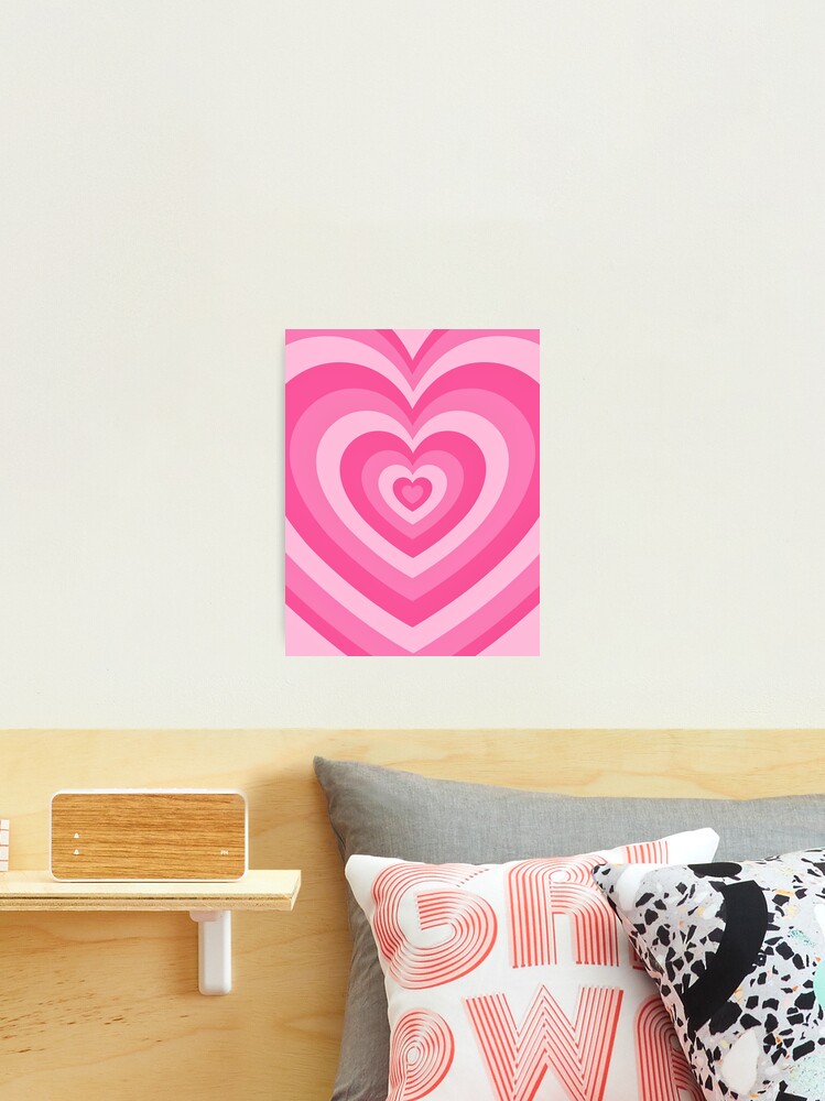 Thumbnail 2 of 3, Photographic Print, Pink Heart Pattern designed and sold by CyrelleLana.