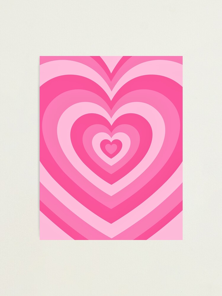 Thumbnail 1 of 3, Photographic Print, Pink Heart Pattern designed and sold by CyrelleLana.