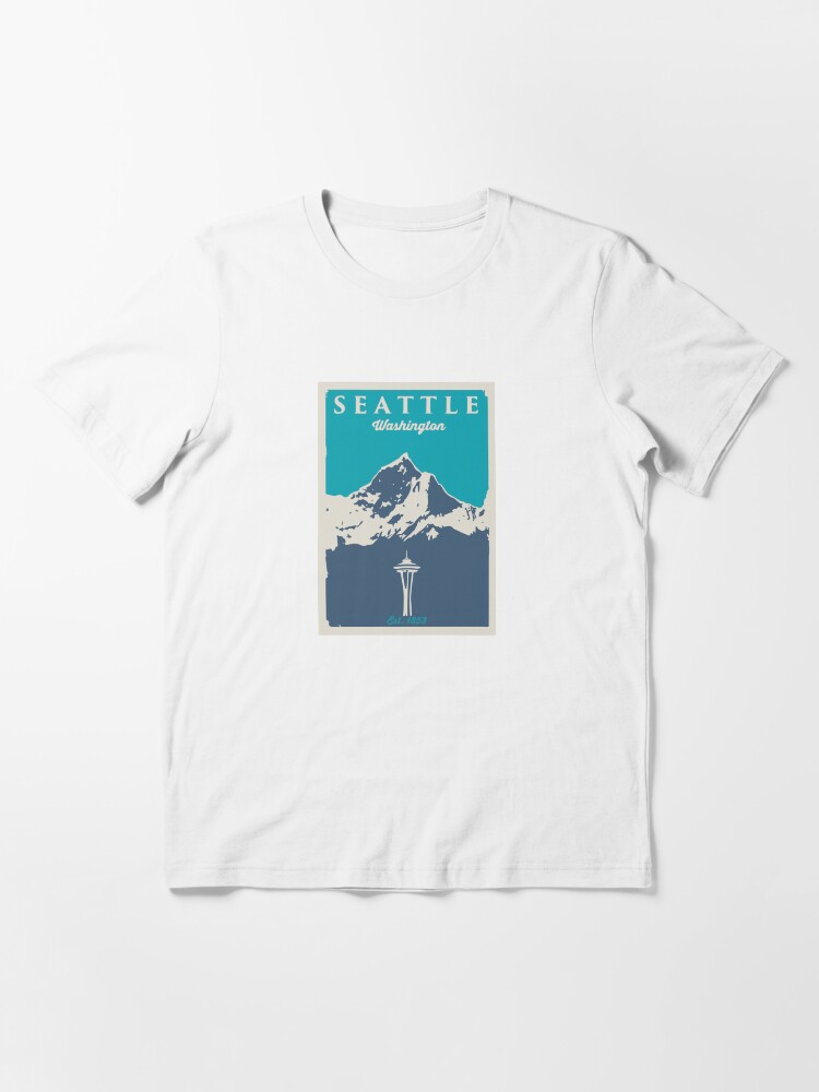 Vista alternativa de Camiseta esencial Seattle, Washington.
