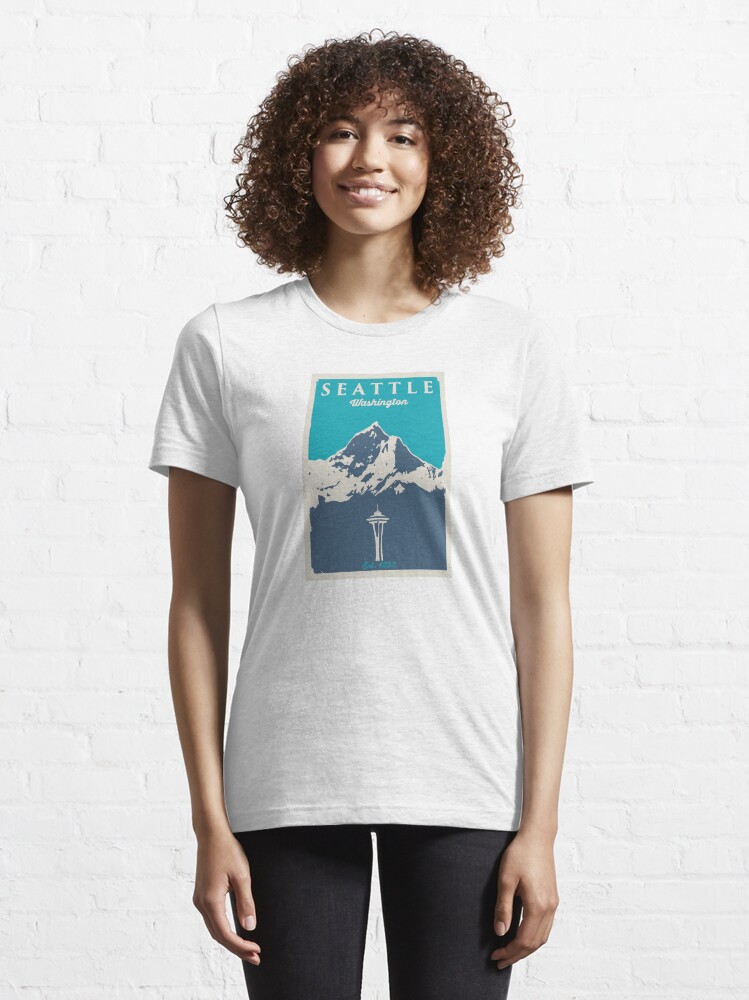 Vista alternativa de Camiseta esencial Seattle, Washington.