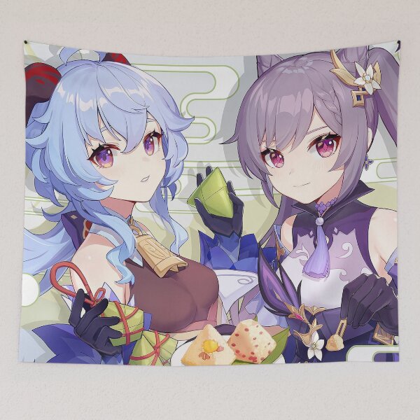 Item preview, Genshin Impact - Ganyu And Keqing Official Artwork designed and sold by Krimsy.