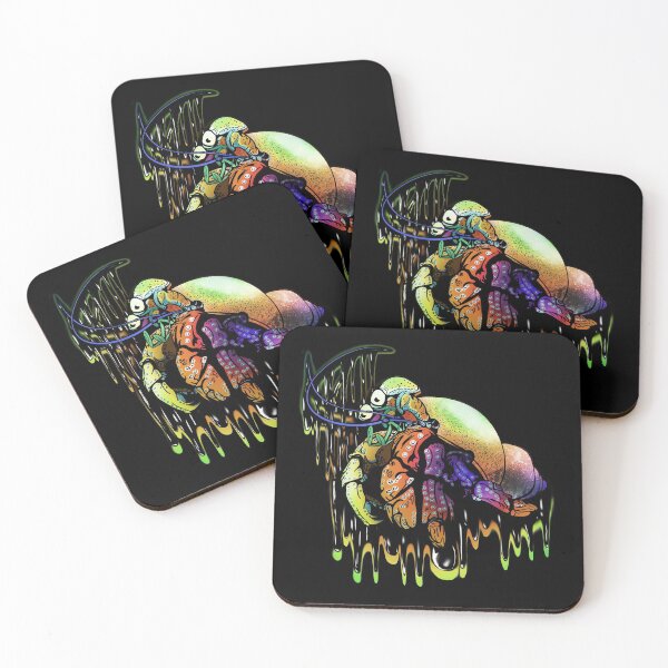 Item preview, Psychedelic Melting Rainbow Colorful Hermit Crab  designed and sold by iduzarts.