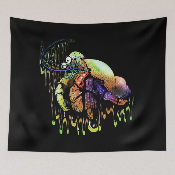 Item preview, Psychedelic Melting Rainbow Colorful Hermit Crab  designed and sold by iduzarts.