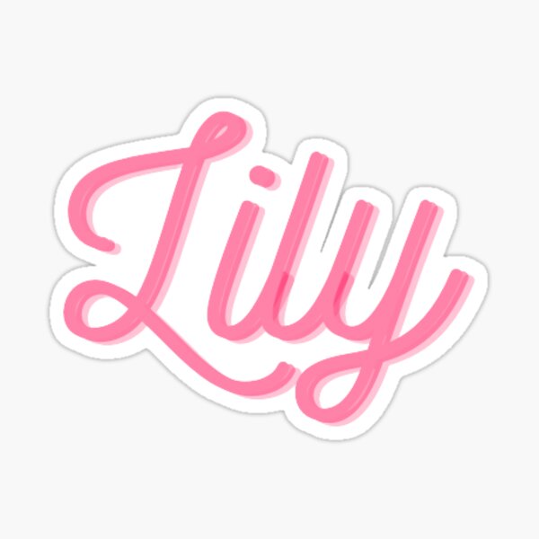 Lily Name Stickers Redbubble