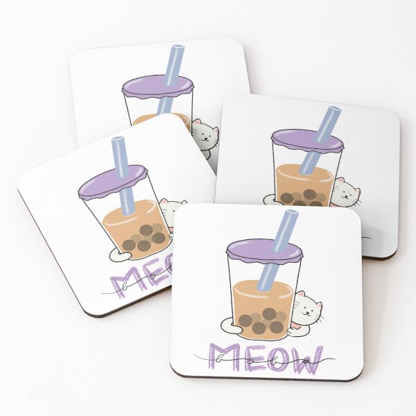Item preview, Kawaii Boba Meow - Bubble Tea Kitty  designed and sold by RoAnYo.