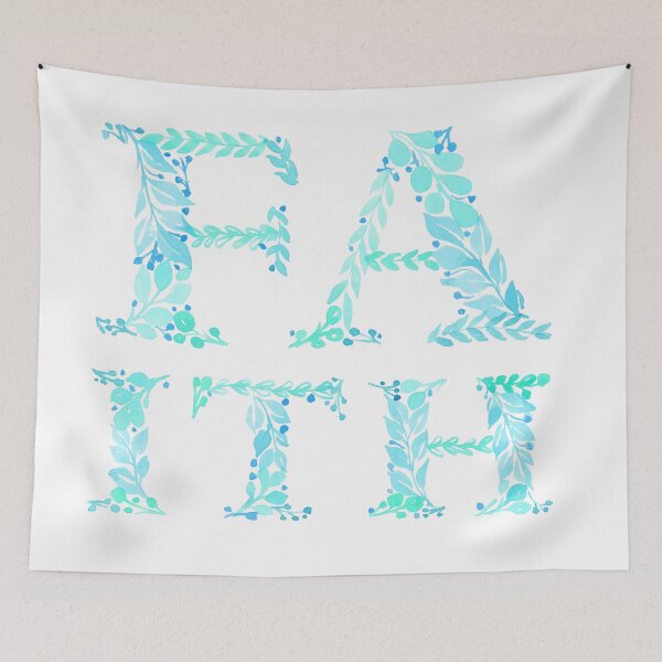 Item preview, Faith in teal designed and sold by Rachel Dash-Williams Creative.