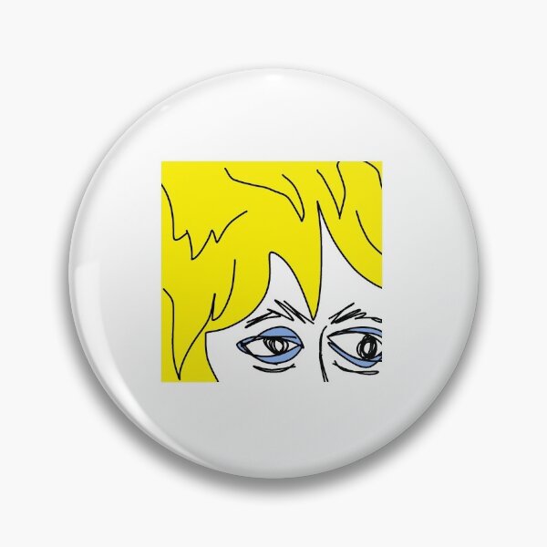 Item preview, yellow mullet blue eyeshadow minimalist cartoon designed and sold by greendesign111.