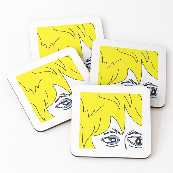 Item preview, yellow mullet blue eyeshadow minimalist cartoon designed and sold by greendesign111.