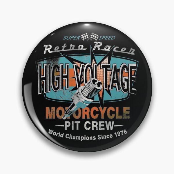 Item preview, High voltage- motorcycle pit crew- biker design designed and sold by josephsteez.