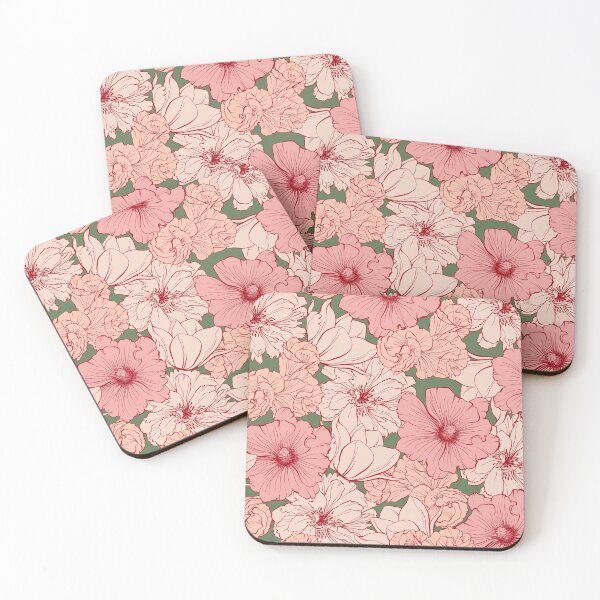 Item preview, Pink and Green Floral designed and sold by RizaMonera.