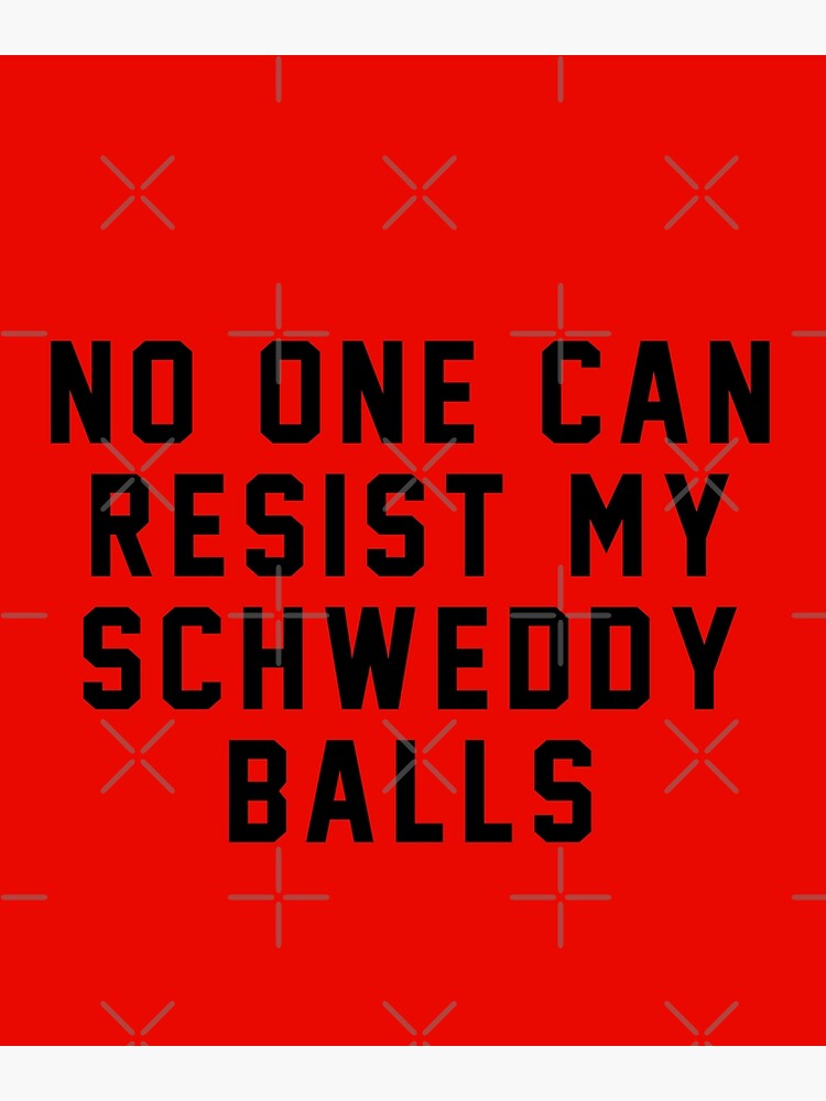 No One Can Resist My Schweddy Balls Poster By Primotees Redbubble