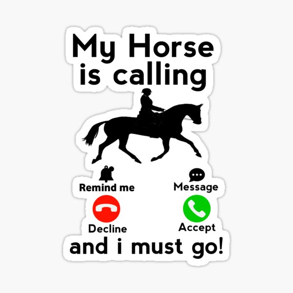 Mein Pferd ruft und ich muss gehen Sticker