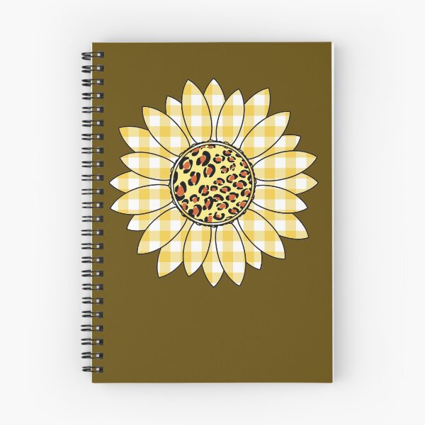 Item preview, Sunflower with Leopard and Yellow Gingham Plaid Harvest designed and sold by funnytshirtemp.