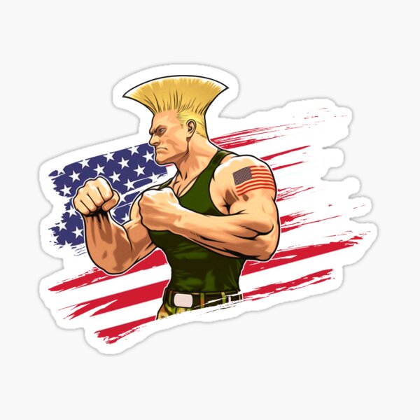 Guile  Street Fighters Sticker for Sale by 0therworldly4rt