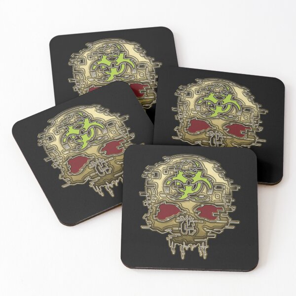 Item preview, Gold Glitch Effect Cyber Skull designed and sold by iscaStudioArt.