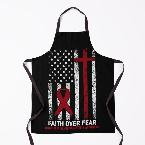 Item preview, Christian Distressed USA Flag Cross Faith Over Fears Hereditary Hemochromatosis Awareness designed and sold by Brad-FI.