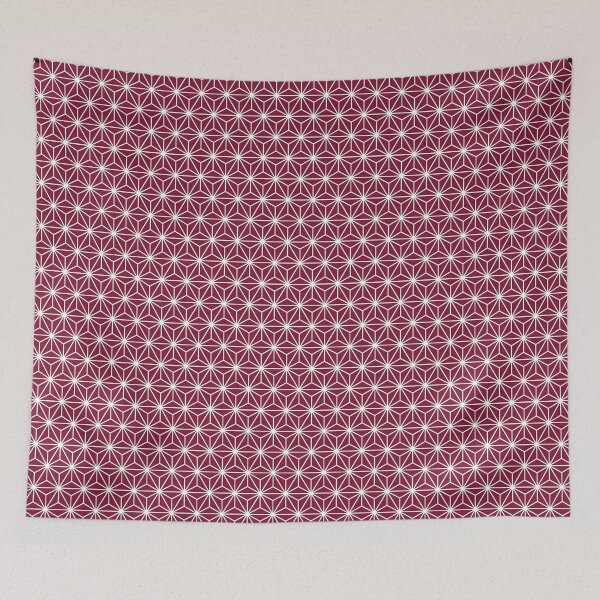 Item preview, Claret Red Asanoha - Japanese Traditional Pattern designed and sold by KinitaDesign.