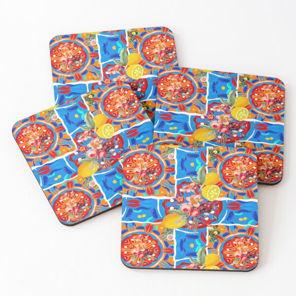 Item preview, Summer citrus ,boho,floral Mediterranean style ,lemon fruit pattern  designed and sold by MariaMarinova.