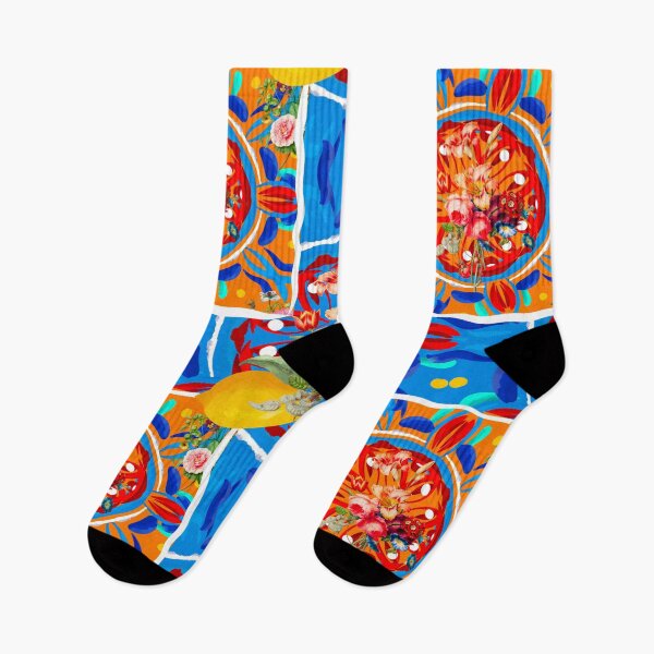 Item preview, Summer citrus ,boho,floral Mediterranean style ,lemon fruit pattern  designed and sold by MariaMarinova.