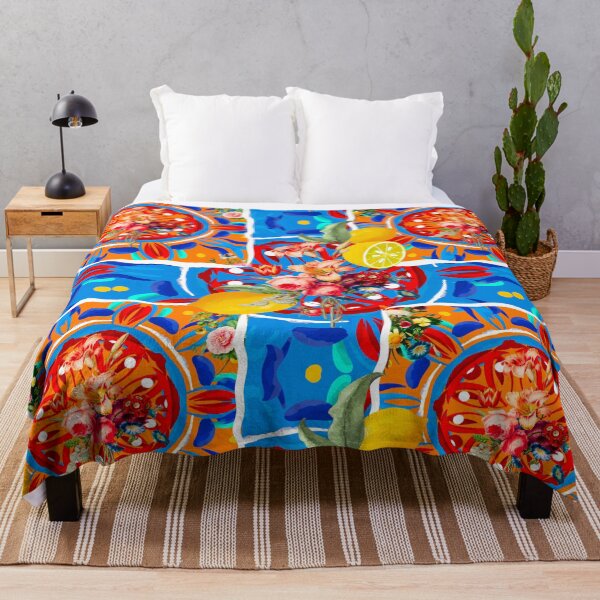 Item preview, Summer citrus ,boho,floral Mediterranean style ,lemon fruit pattern designed and sold by MariaMarinova.