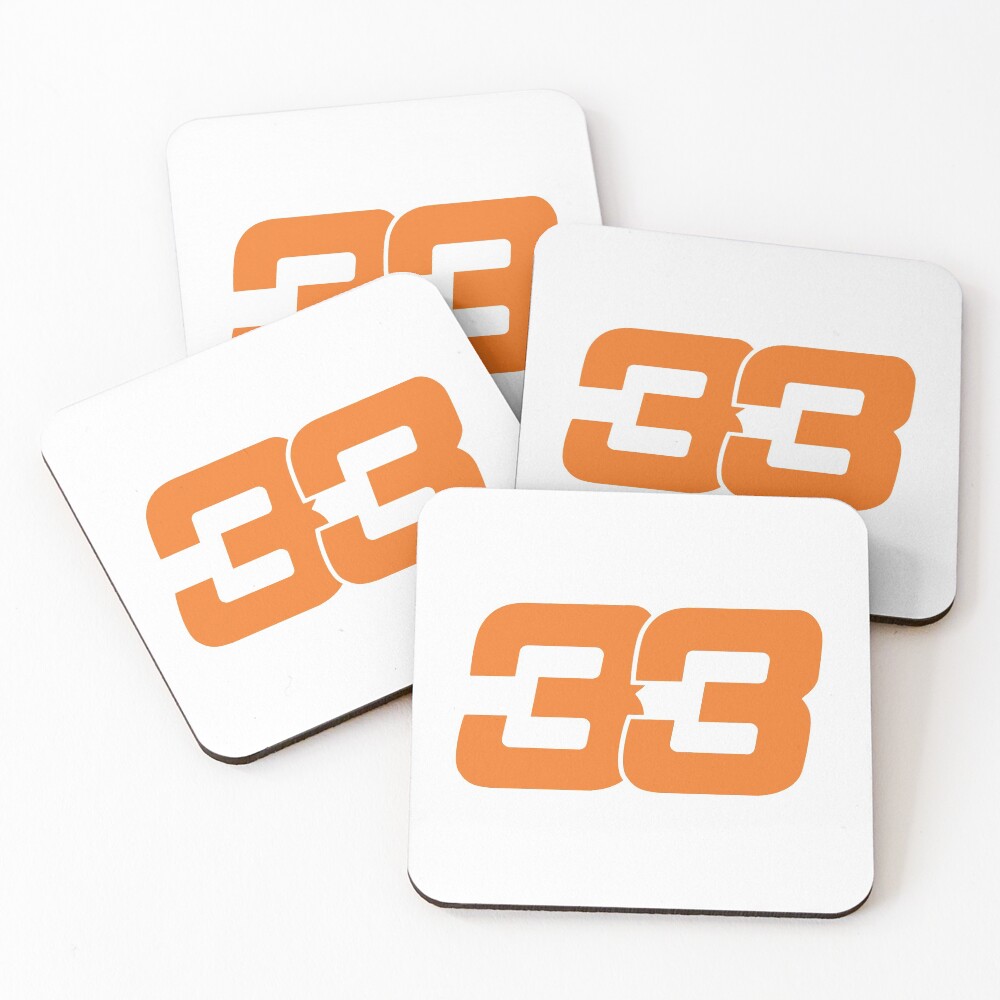 Max Verstappen 33 - Orange - Formula 1 Coasters (Set of 4)