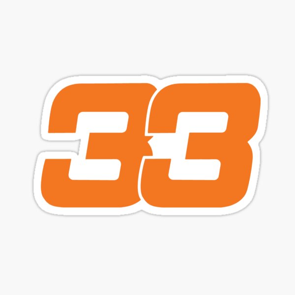 Max Verstappen 33 - Orange - Formel 1 Sticker
