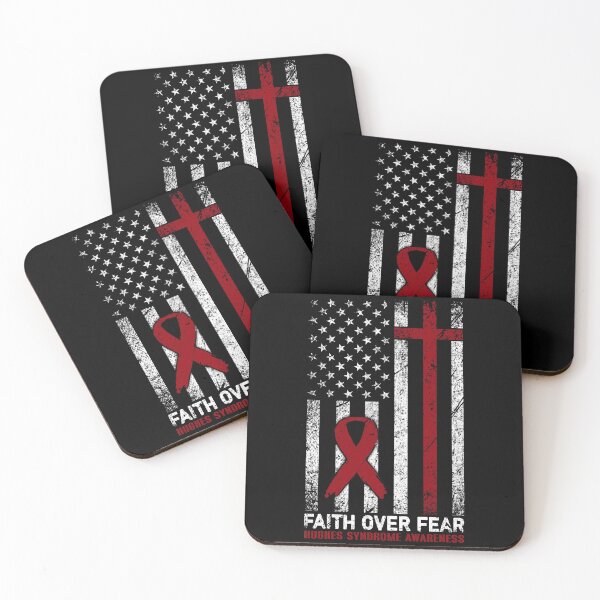 Item preview, Christian Distressed USA Flag Cross Faith Over Fears Hughes Syndrome Awareness designed and sold by Brad-FI.