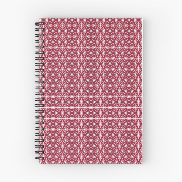 Item preview, Vivid Burgundy Red Asanoha - Japanese Traditional Pattern designed and sold by KinitaDesign.