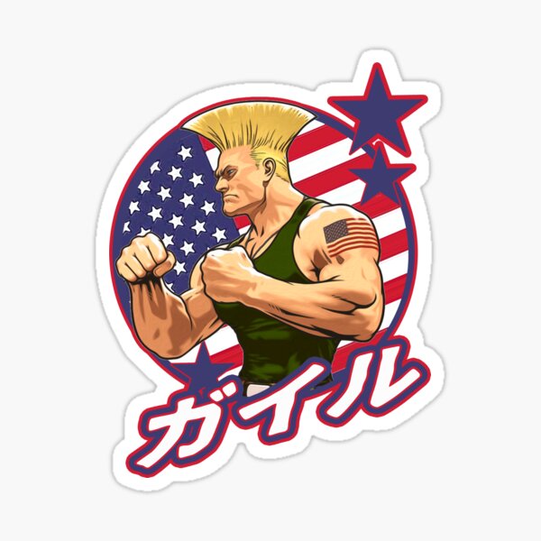 Guile  Street Fighters Sticker for Sale by 0therworldly4rt