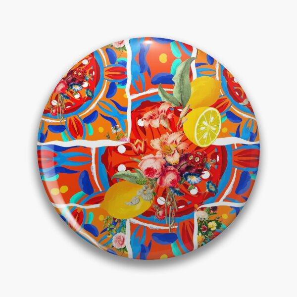 Item preview, Summer citrus ,boho,floral Mediterranean style ,lemon fruit pattern  designed and sold by MariaMarinova.