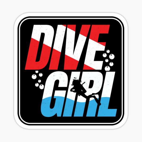 Scuba Diver Gift for Women - Dive Girl - Scuba Diving Sticker