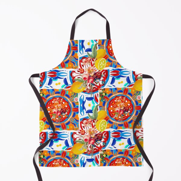 Item preview, Summer citrus ,boho,floral Mediterranean style ,lemon fruit pattern designed and sold by MariaMarinova.