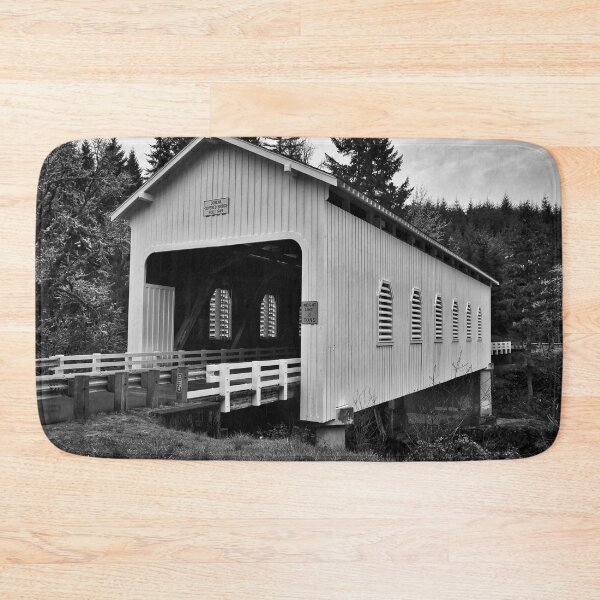 Item preview, Black And White Dorena Covered Bridge designed and sold by KirtTisdale.