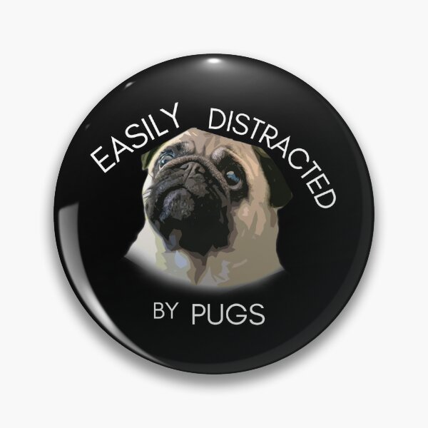 Item preview, Easily Distracted by Pugs Essential T-Shirt designed and sold by kstrafen.