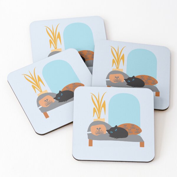 Item preview, Cute Black Cat Chair Room 3 designed and sold by Anna Lemos.