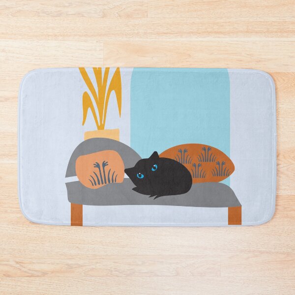 Item preview, Cute Black Cat Chair Room 3 designed and sold by Anna Lemos.